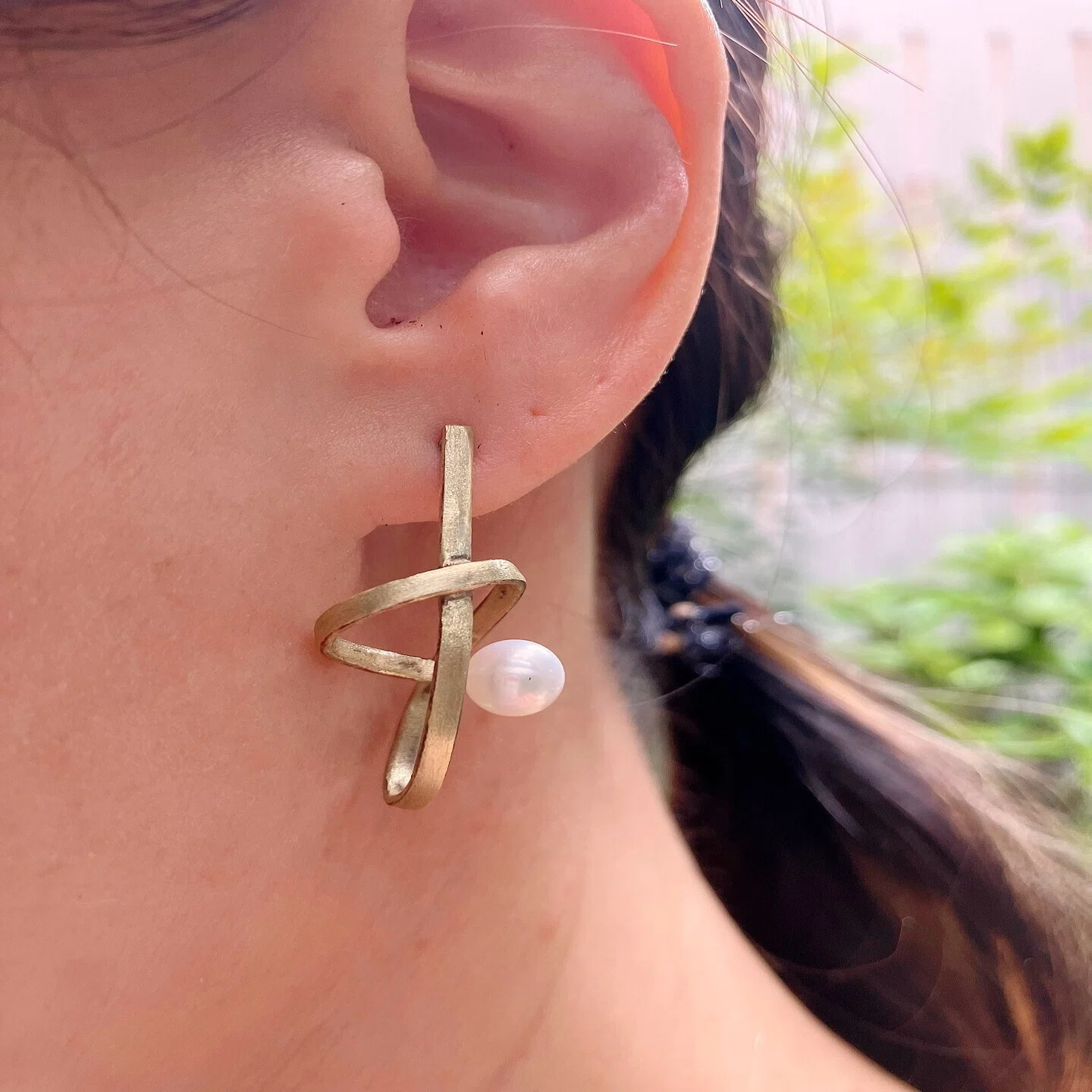 ☆新作 スパイラルピアス｜azur.jewelry｜金属と石の装身具作家