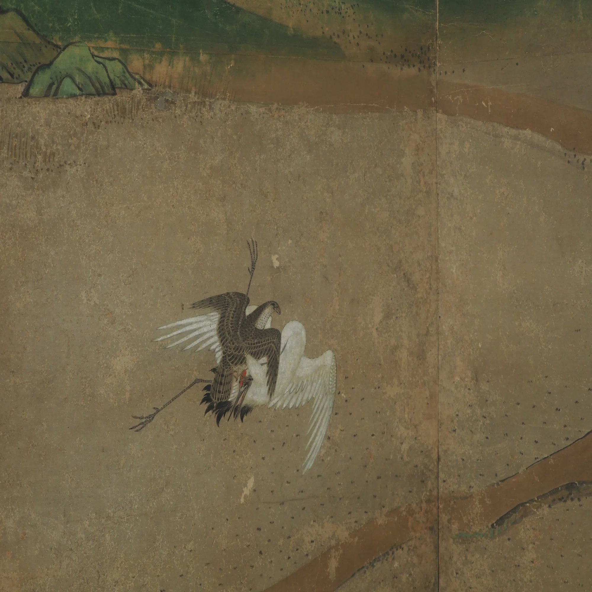 久隅守景さん筆の《鷹狩図屏風》…東京国立博物館 画像アーカイブ｜かわかわ