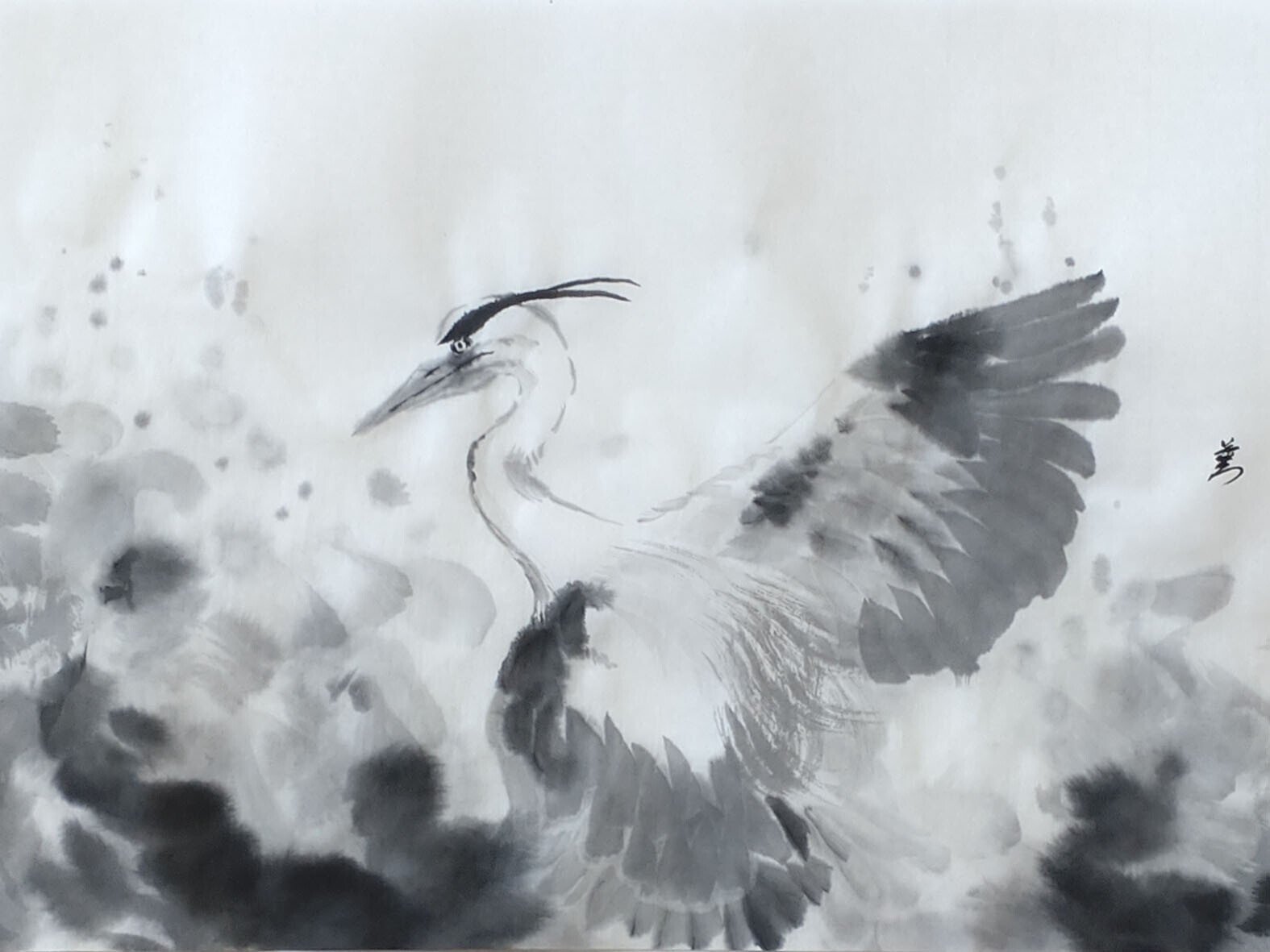 墨でアオサギ / 敬称募集｜KaoRu IsjDha