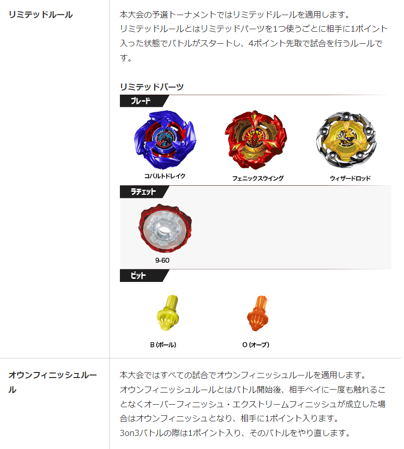 ベイブレードX 東武動物公園カップG2で新ルールが追加された件