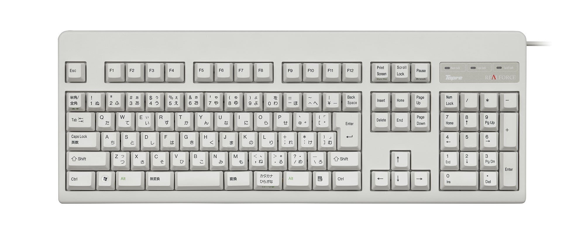 中古　SE070S リアルフォース 87USW USBキーボード 動作未確認 東プレ Realforce 87USW 英語配列 静音仕様 白モデル SE070S