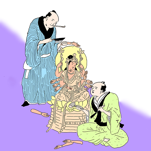 江戸の町に千手観音登場、奇想天外な絵本作品～大悲の千禄本｜歓