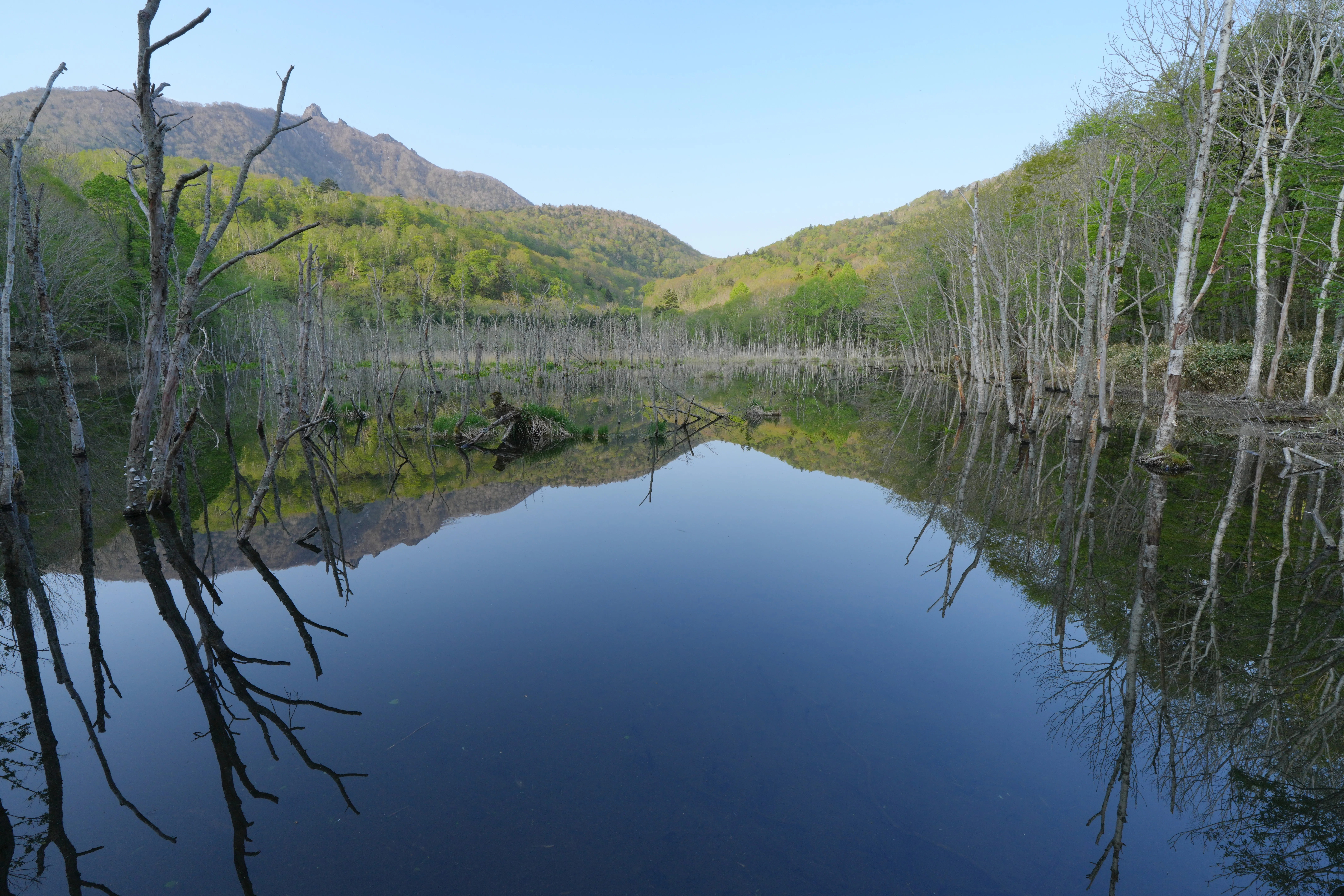 新緑と水鏡｜風景写真 四季の山旅