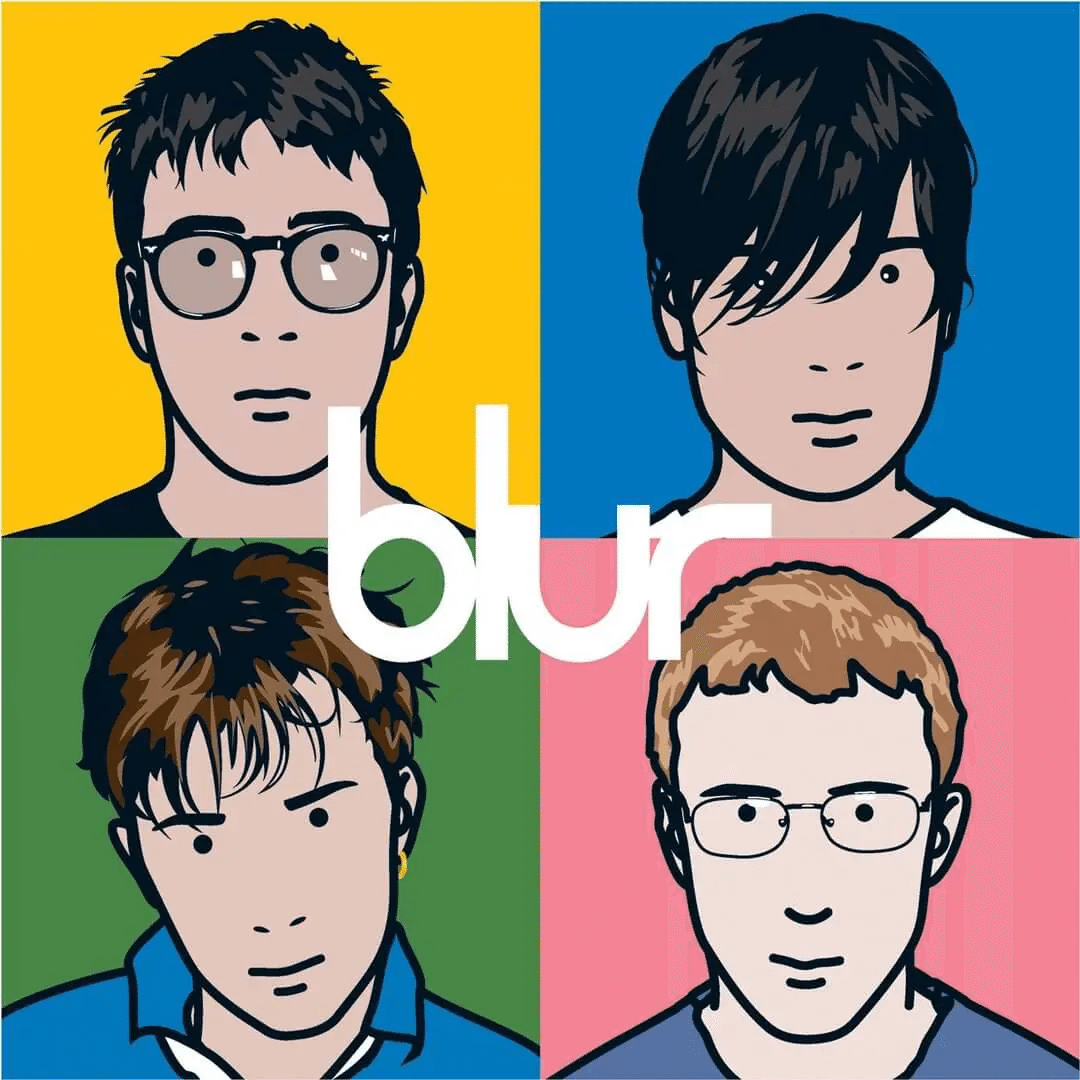 【残1枚】blur ジュリアン・オピー　ポスター2000年　ブラー　opie ◭☽＿Blur The Best Of Promotion Poster 2000 / Julian Opie