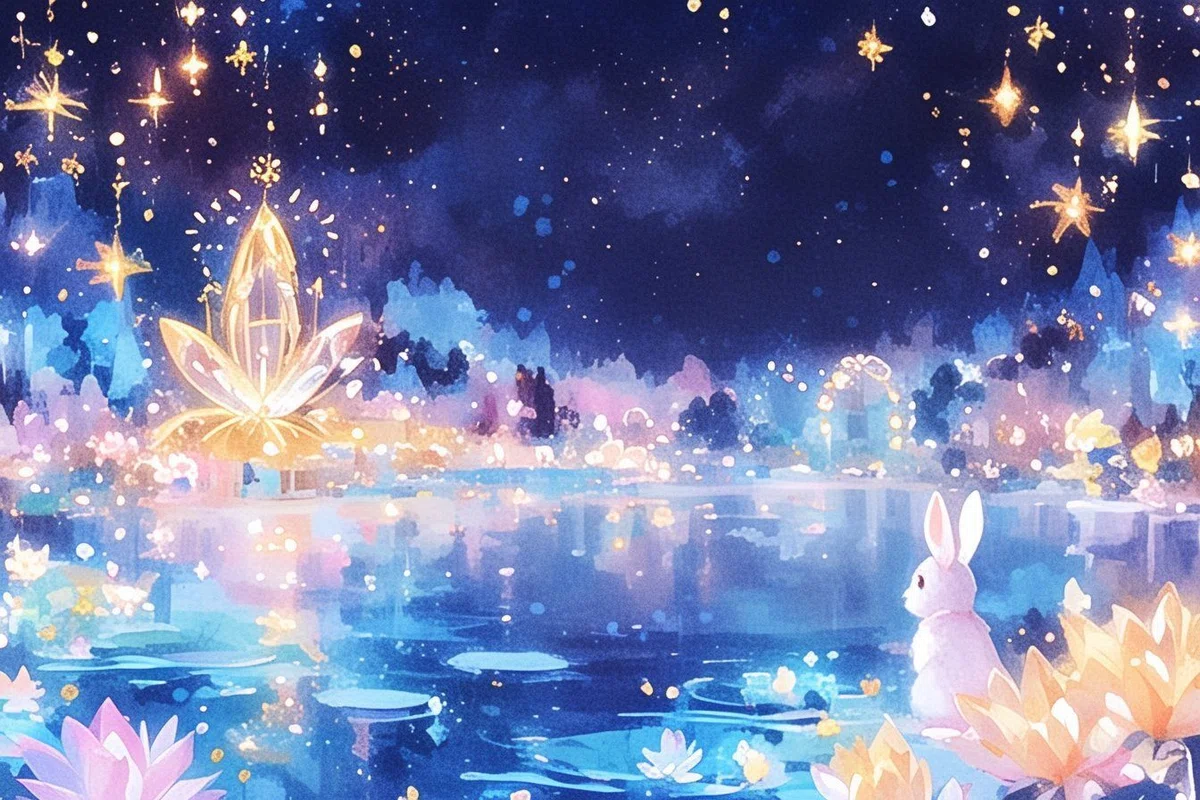 Usamimi Koroちゃんが住む世界🌌🌟常詠/NFT @tokoyomi_NFT様、うさぎ座のようなコロちゃんが住む世界観をイラストとして再現して描いて下さりました。ありがとうございます❤Tokoyomi/NFT @tokoyomi_NFT for drawing an illustration of the world in which Koro, like the constellation of Rabbit, lives. Thank you ❤