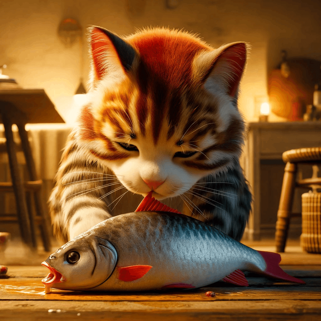 生成AIは「頭が赤い魚を食べる猫」を理解するのが難しい｜マツさん