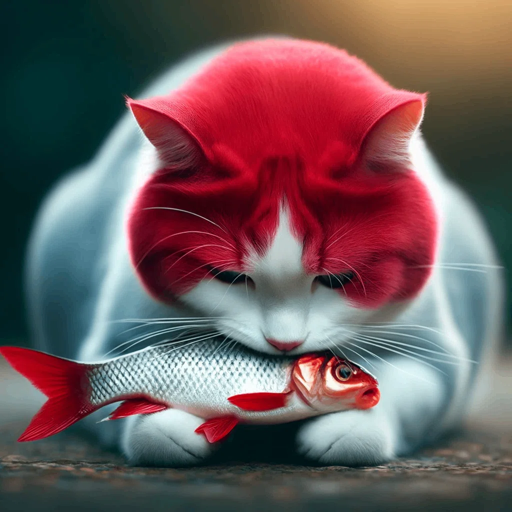 生成AIは「頭が赤い魚を食べる猫」を理解するのが難しい｜マツさん