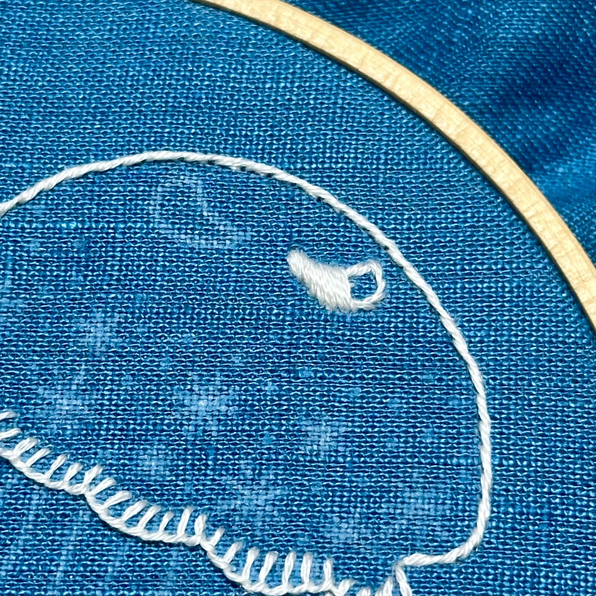 PDF図案「夜空を泳ぐクラゲ」｜はなこまち/刺繍作家