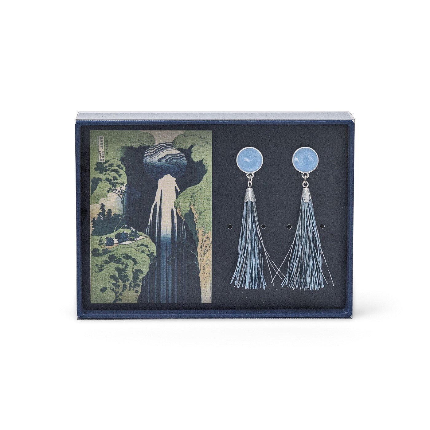 北斎が描いた涼やかな滝の流れ。諸国瀧廻りイヤアクセサリー #すみだ