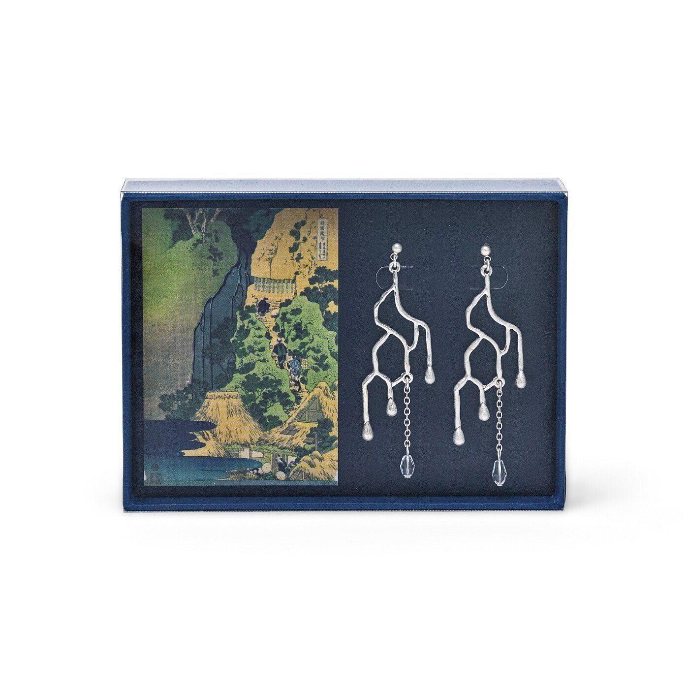 北斎が描いた涼やかな滝の流れ。諸国瀧廻りイヤアクセサリー #すみだ
