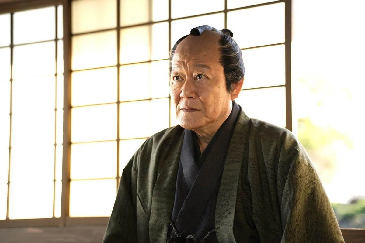 映画『碁盤斬り』のワンシーン、萬屋源兵衛を演ずる國村隼さん