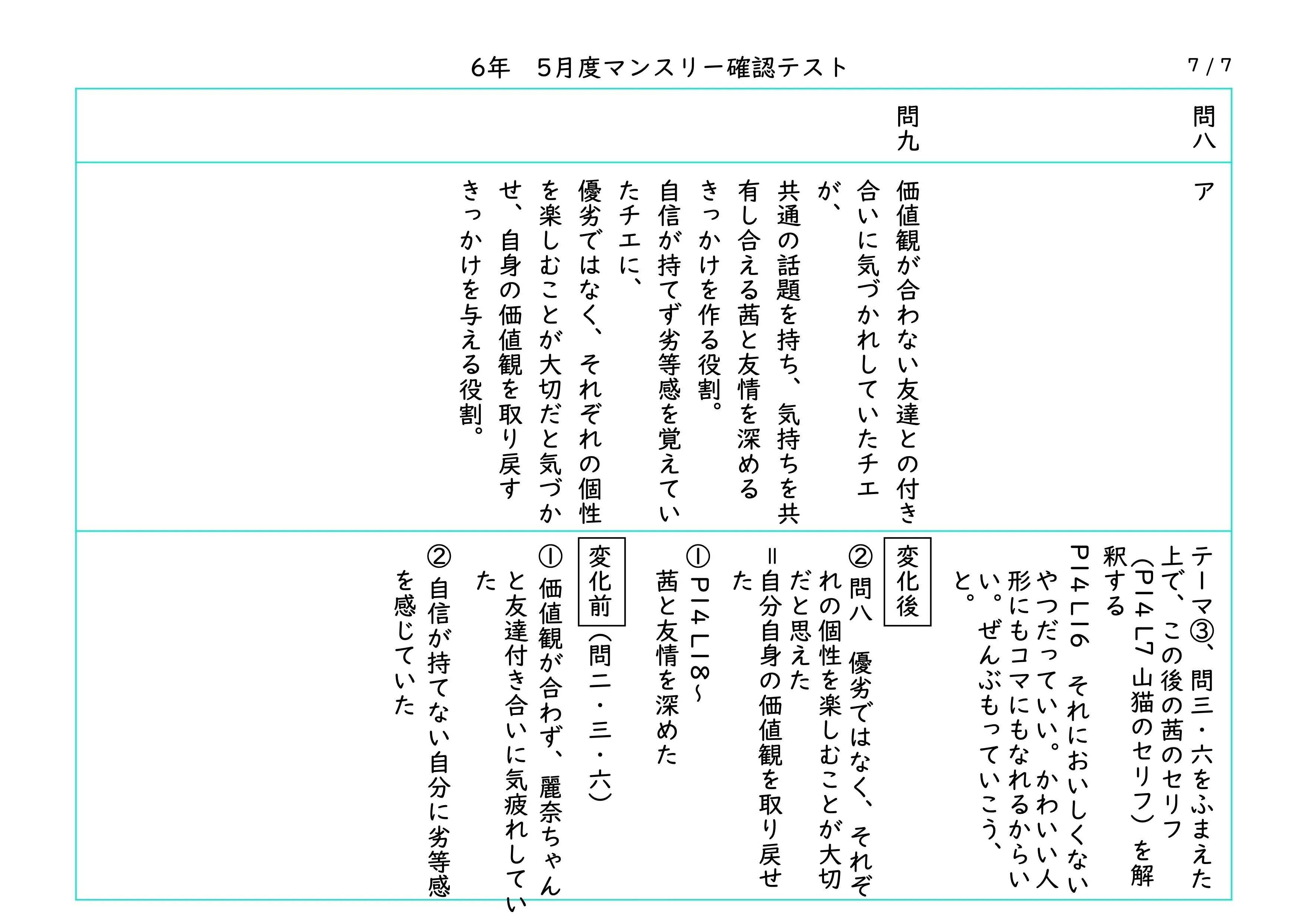 SAPIX 6年 5月度マンスリー確認テストの直しノート｜春秋おじさん@国語