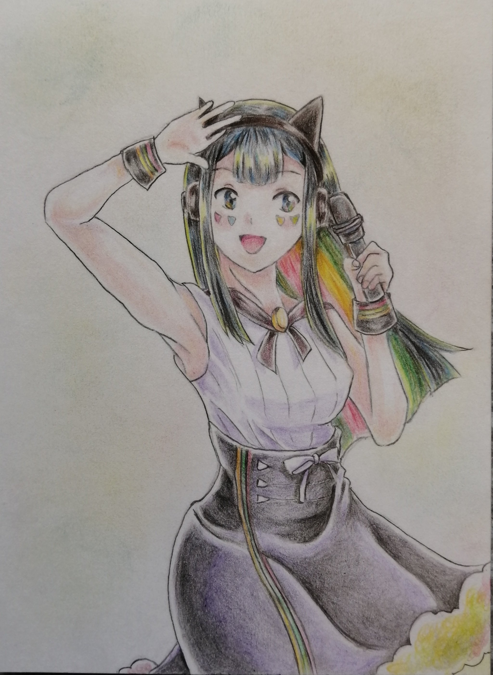 ポーズマニアックス(模写)を肉付けして二次創作イラストを描いてみた｜鈴音