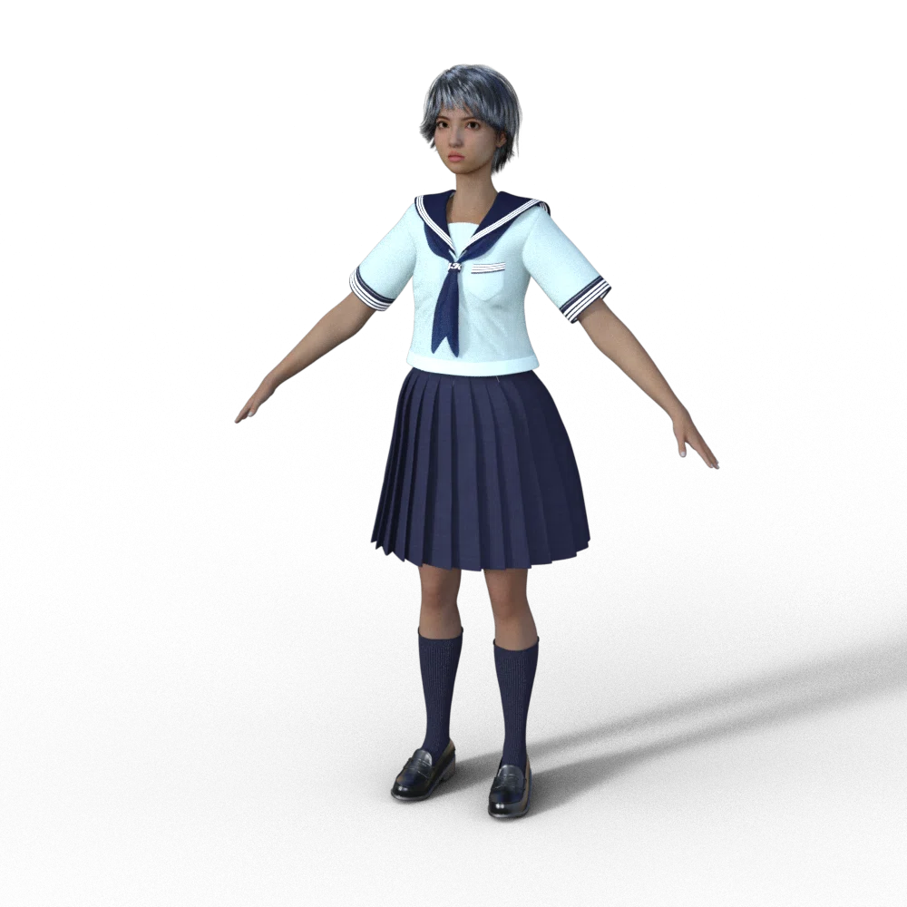 DAZ on Sketchfab｜DAZ G9 セーラー服美少女作品集 - DAZ.SK 実験室