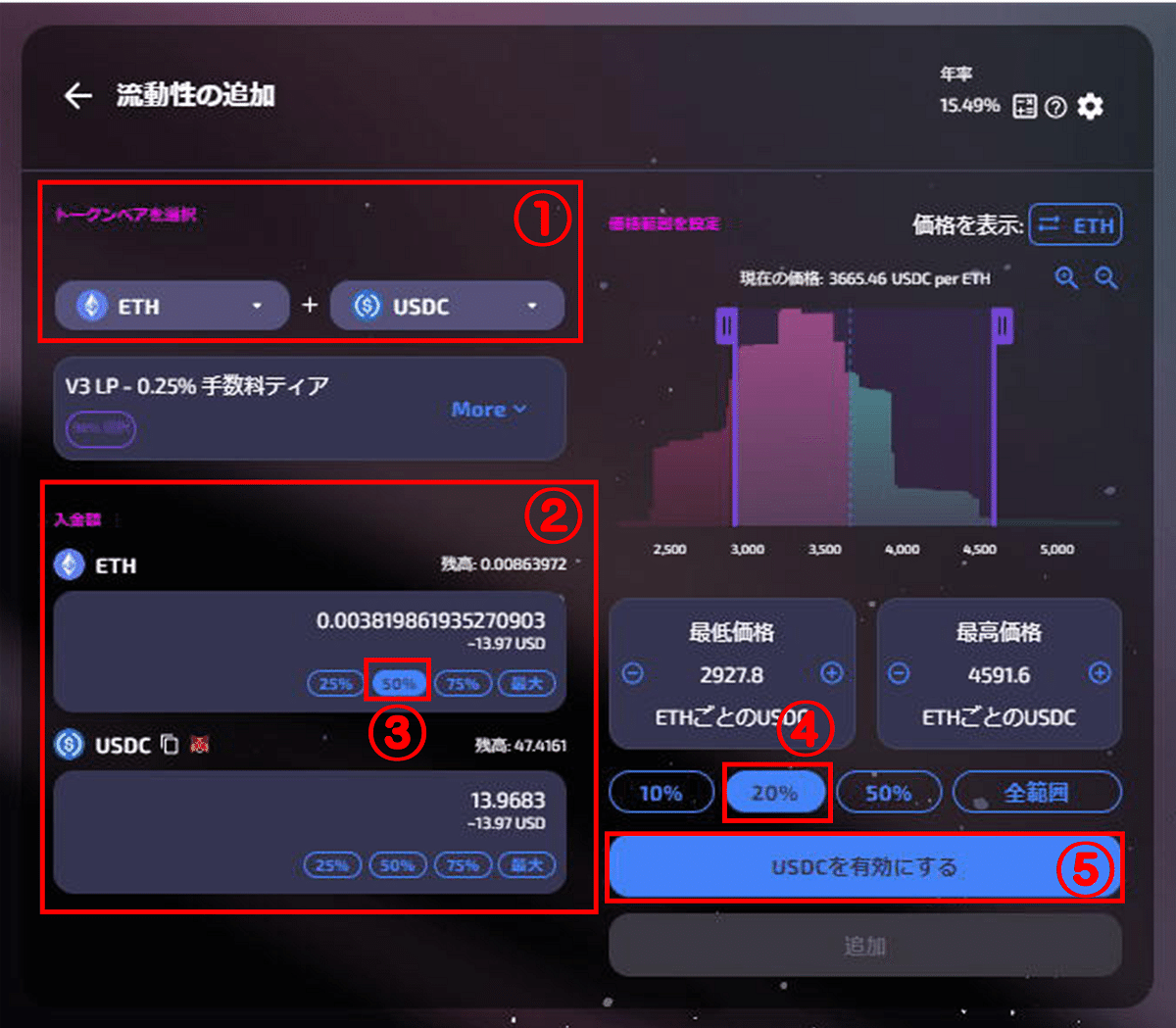 Very long Swap流動性供給（Liquidity）のやり方｜Very Long Swap