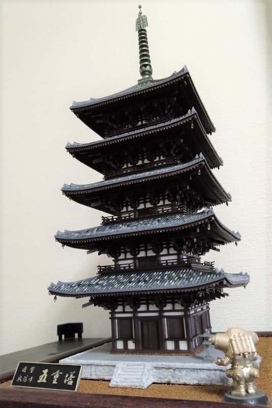 当時物　希少品　フジミ　興福寺　国宝　五重の塔　プラモデル 国宝・興福寺五重の塔」建立記④＜完成！＞｜きんぐじょー