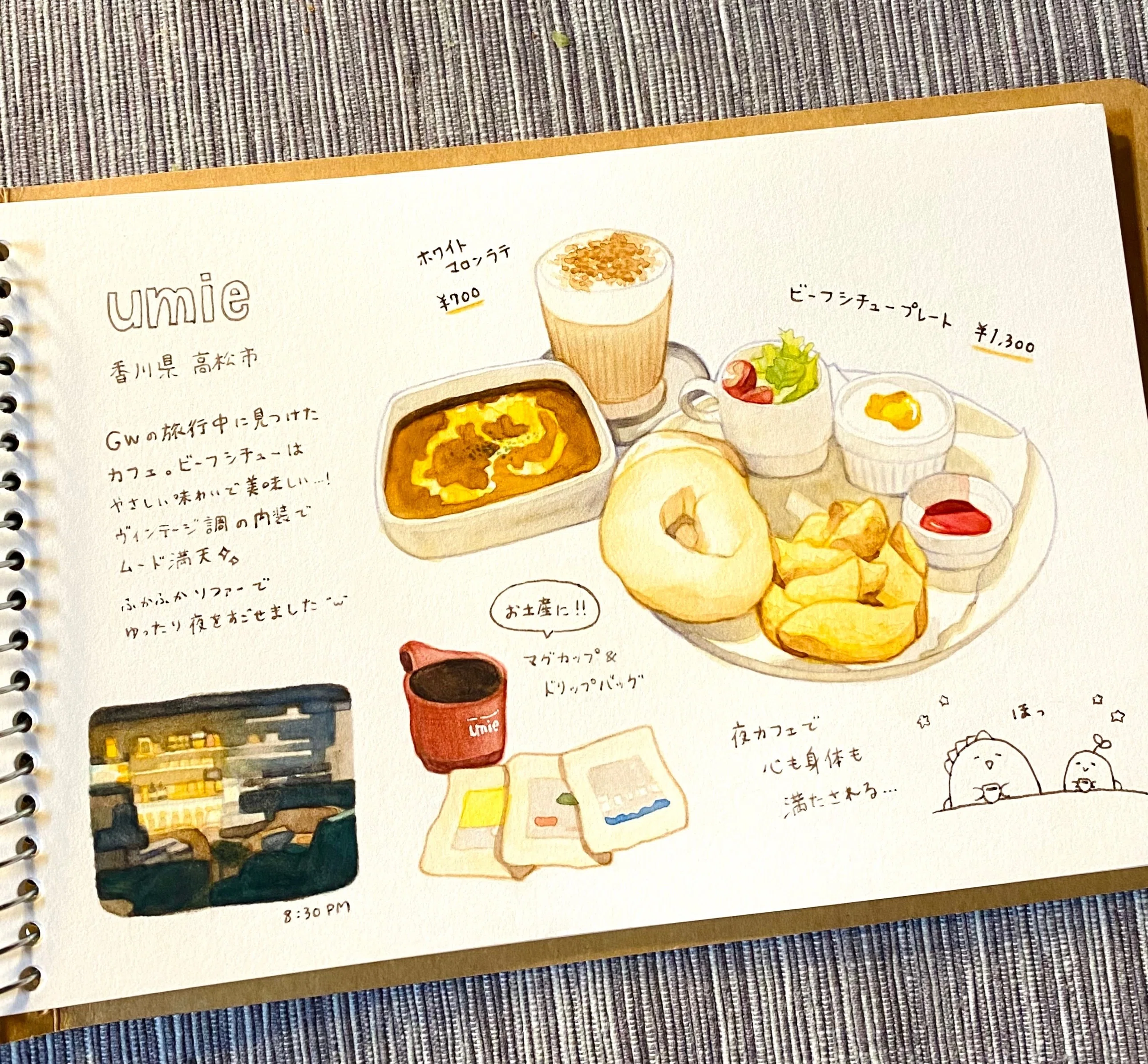 カフェ絵日記まとめ①｜ゆめきち