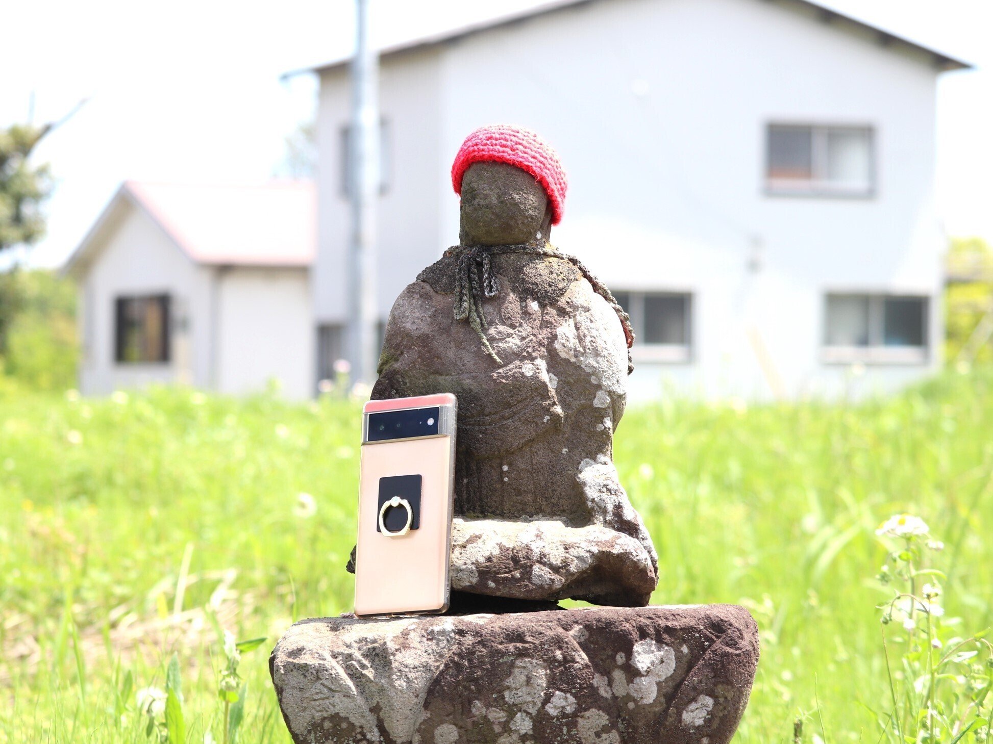 まさかの正体に「そんな過去が」野原にポツンと佇む「小さな地蔵」と