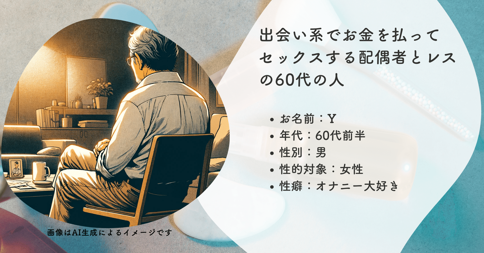 出会い系でお金を払ってセックスする配偶者とレスの60代の人｜無名人インタビュー