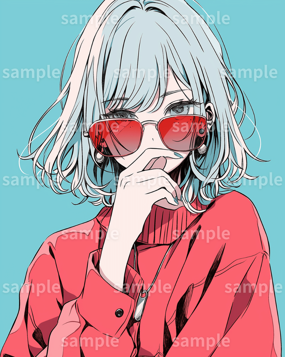 イラスト】「サングラス女子」のフリー素材｜アイコン・女性・挿絵