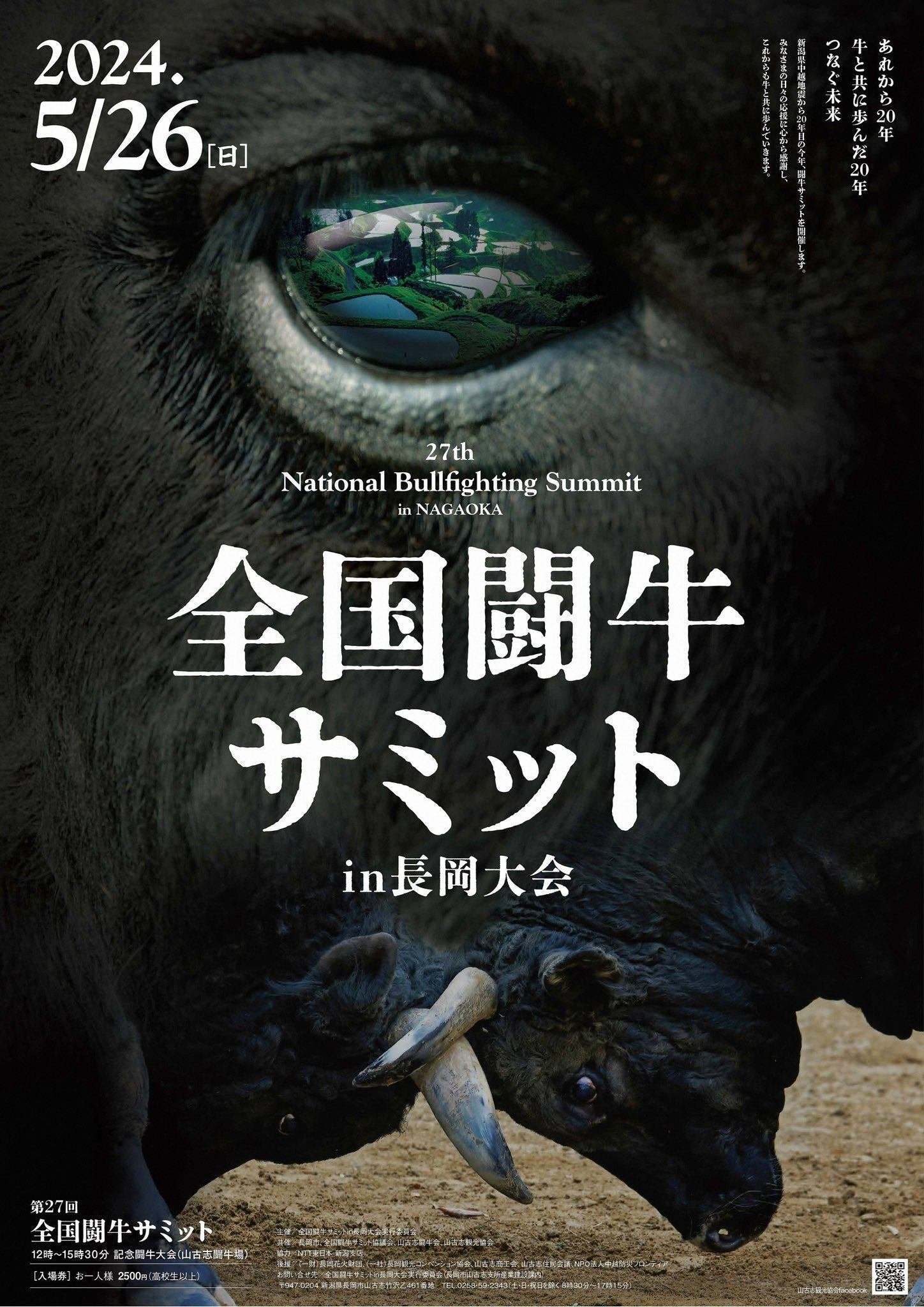 2024年5月26日は全国闘牛サミット in 山古志！｜山古志 牛の角突き