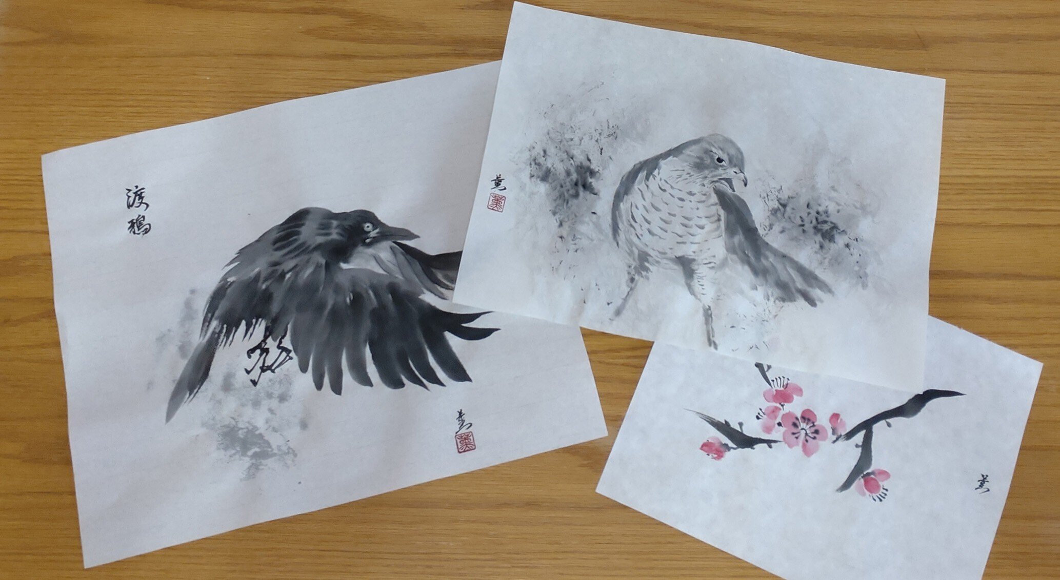 中国絵　相依 熊显林 教授　肉筆 中国絵 相依 熊显林 教授