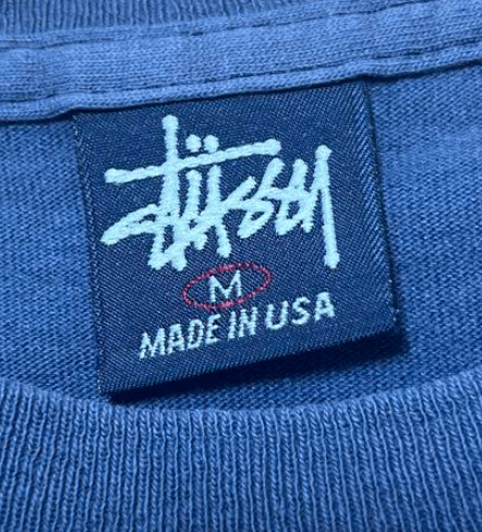 STUSSY　青タグ　90年代 Mサイズ STUSSY - ステューシー made in usa 銀タグ 90～00年代