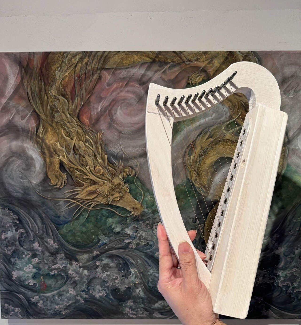 金属弦アイリッシュハープ ユニコーンと野薔薇 金属弦アイリッシュハープ ユニコーンと野薔薇 - メルカリ