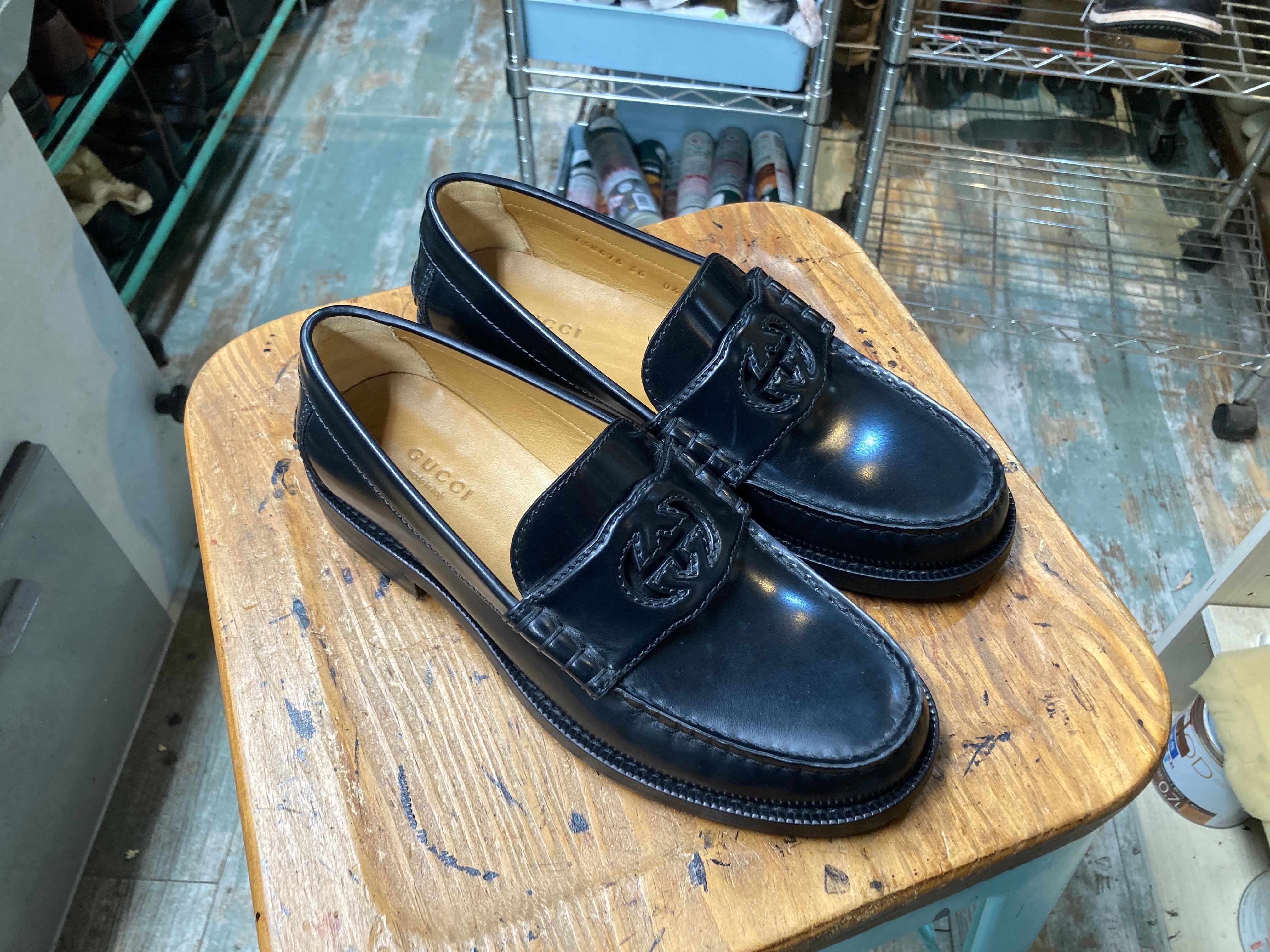 【値下げ】GUCCI パープルのバレーシューズ 値下げ】GUCCI パープルのバレーシューズ