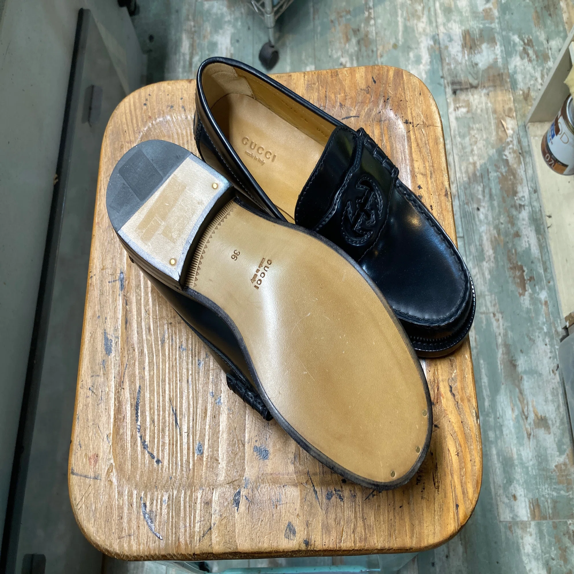 ハーフラバー補強/ハーフソール】Gucci Loafer｜CREA Repair 