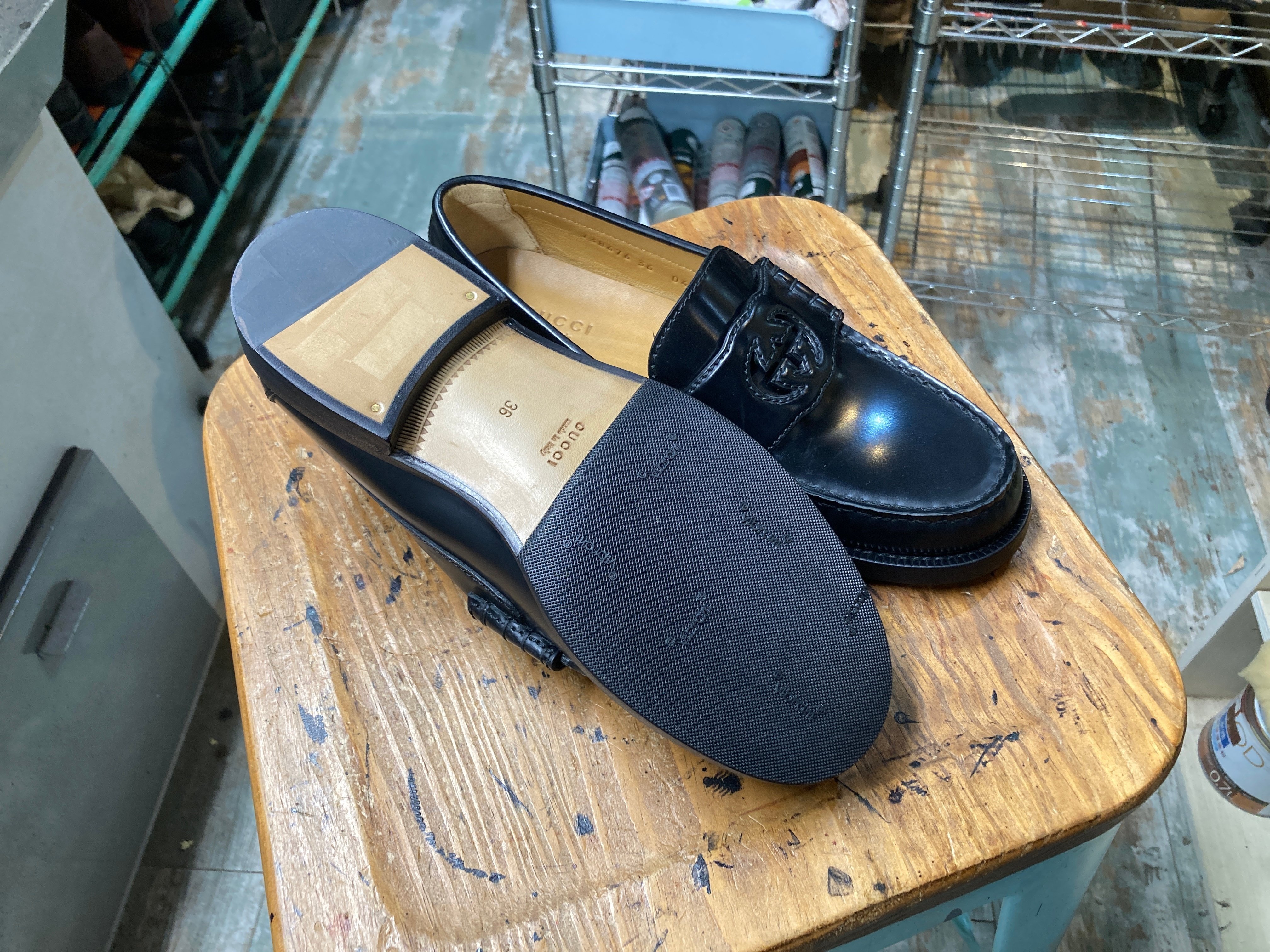 ハーフラバー補強/ハーフソール】Gucci Loafer｜CREA Repair