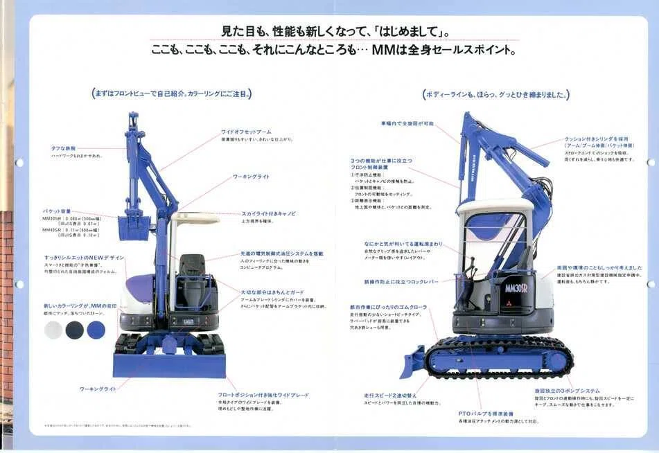 新キャタピラー三菱 MM30SR/MM40SR 三菱mini油圧ショベル｜建設機械化