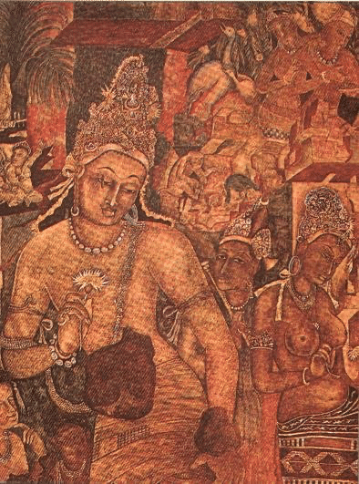 インドの伝統的な絵画 王族の行列