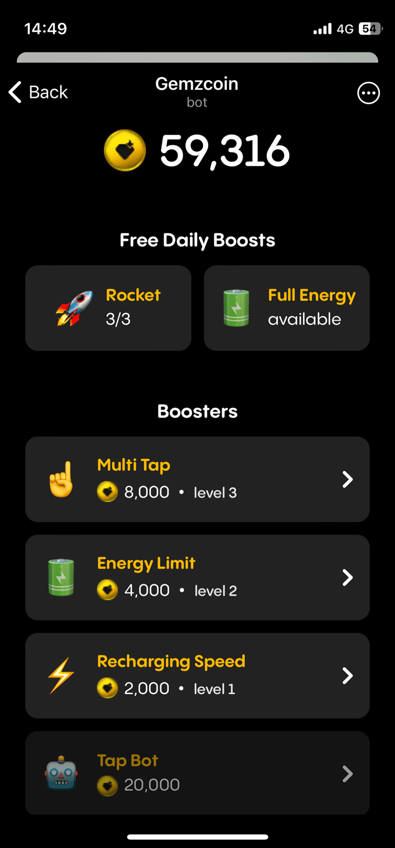 Gemzcoin テレグラムのタップゲーム、Tapbot放置でポイント稼ごう!|karukan