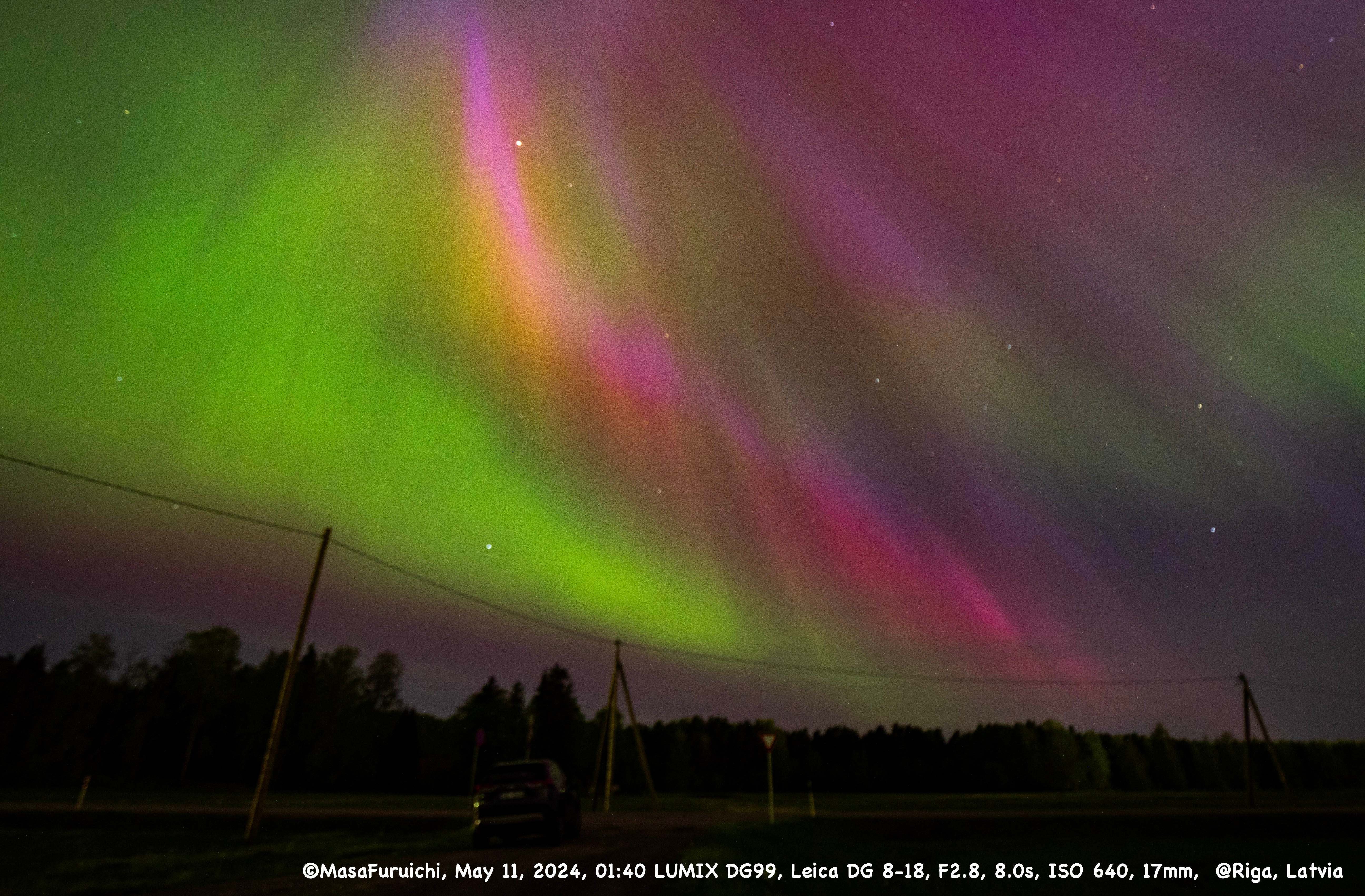 ラトビアのオーロラ】2024年5月11日と12日｜古市昌一 (Masa Furuichi)