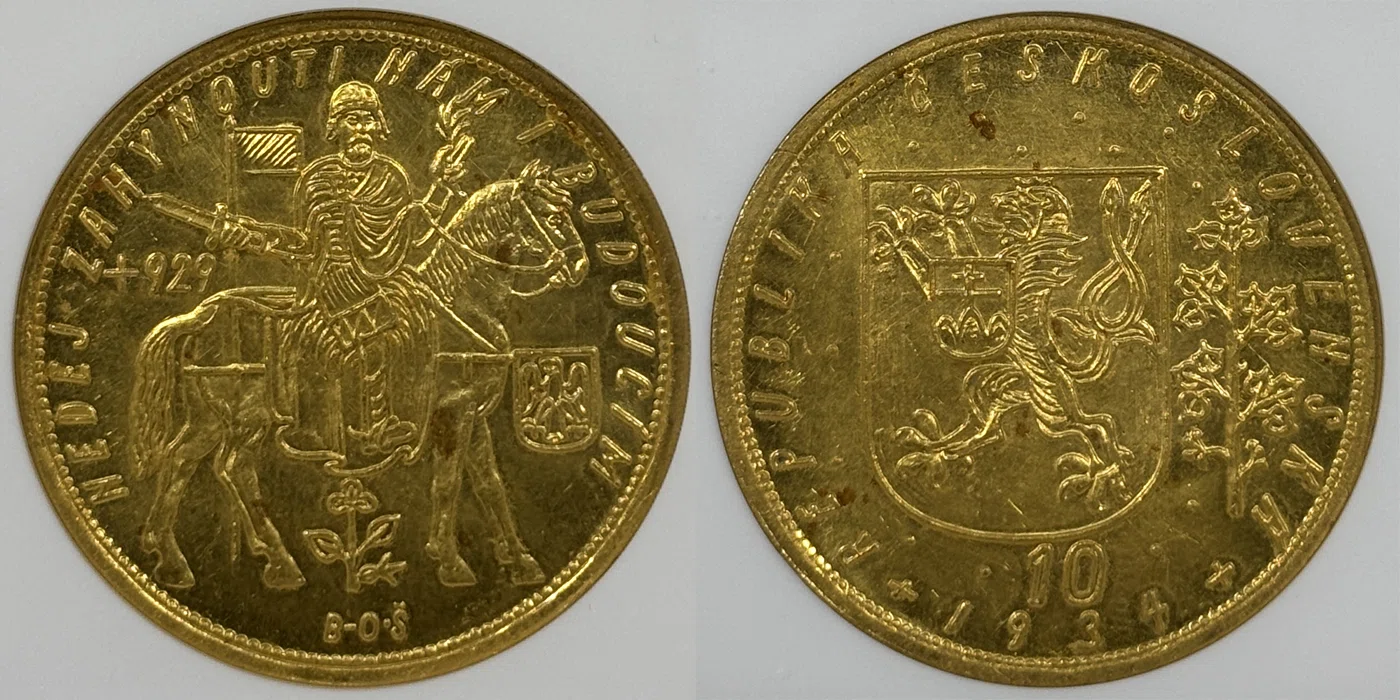 たかねさま専用 1934年 チェコスロバキア 10ダカット金貨｜アンティークコイン