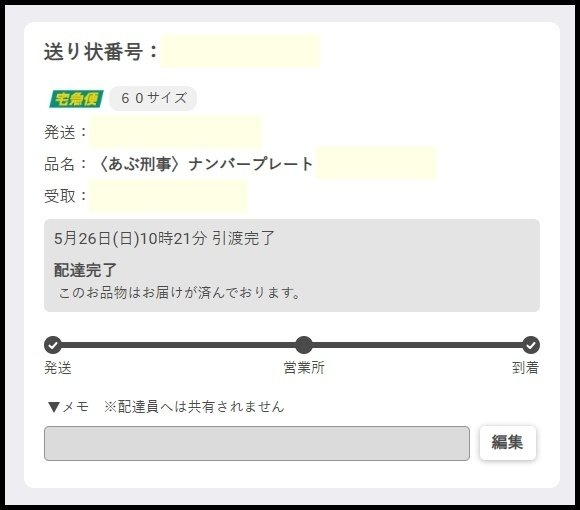 帰ってきたあぶない刑事】ナンバープレートを注文したら品名が 帰ってきたあぶない刑事】ナンバープレートを注文したら品名が