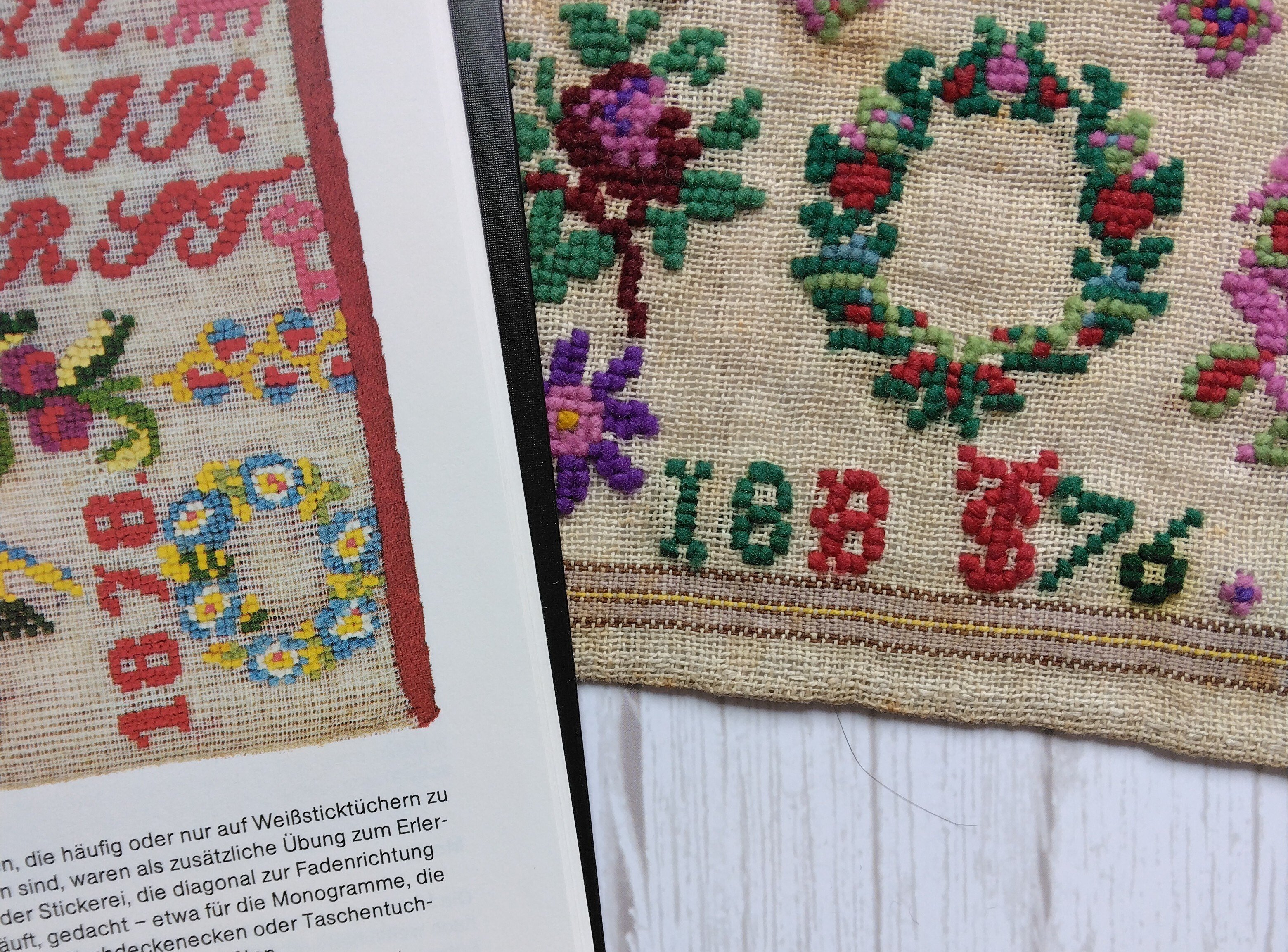 古着の山に埋もれていた、謎の刺繍サンプラー｜owarimao