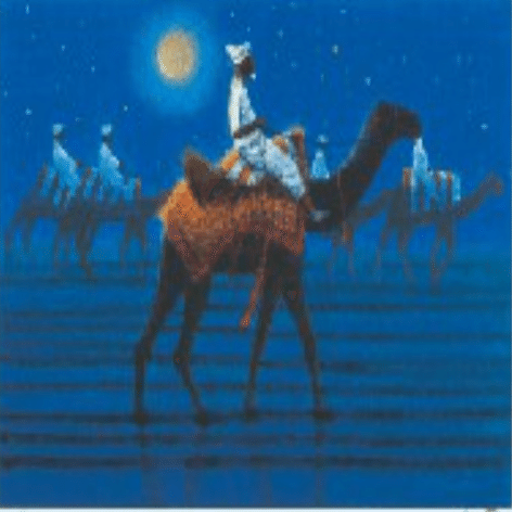 平山郁夫】 版画 / シルクスクリーン「砂漠らくだ行」 査定 鑑定 買取