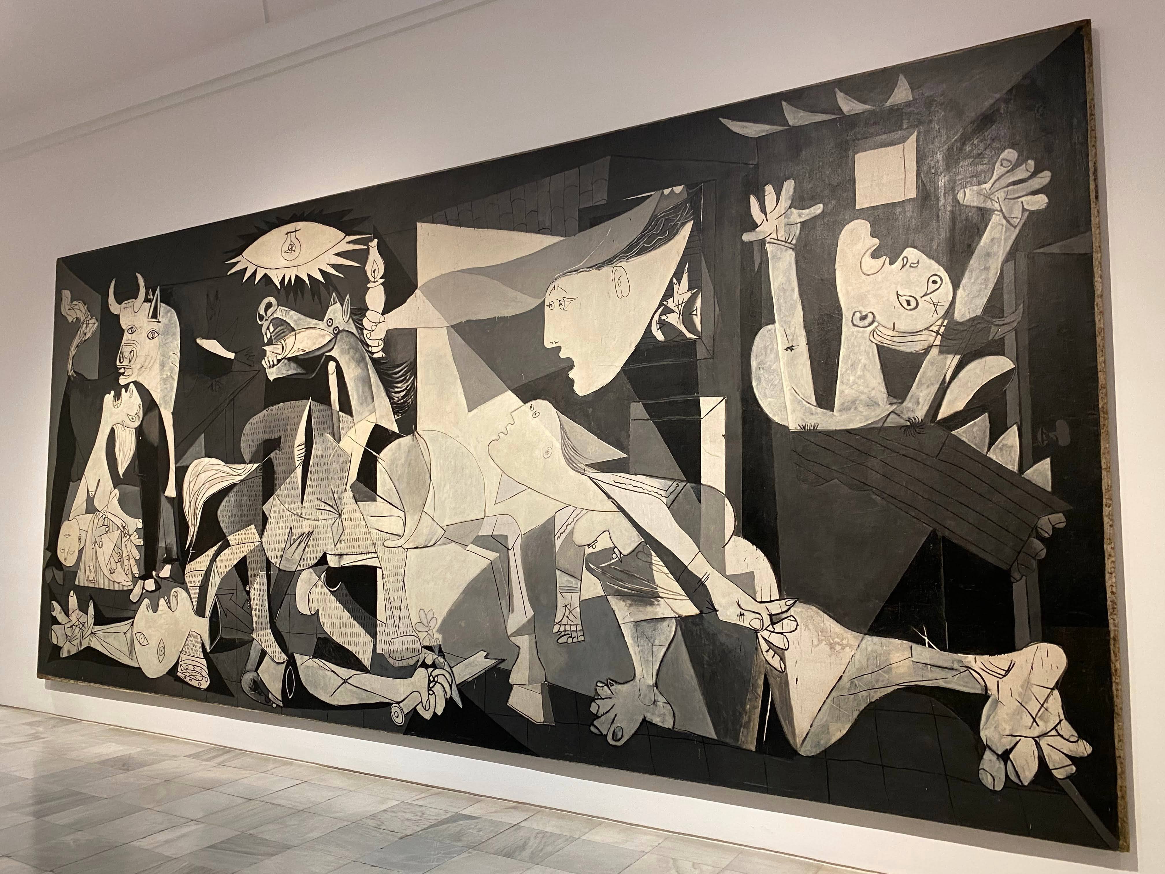 ピカソ ゲルニカ 複製画 キャンバス生地 プラド美術館。 絵画 - 絵画