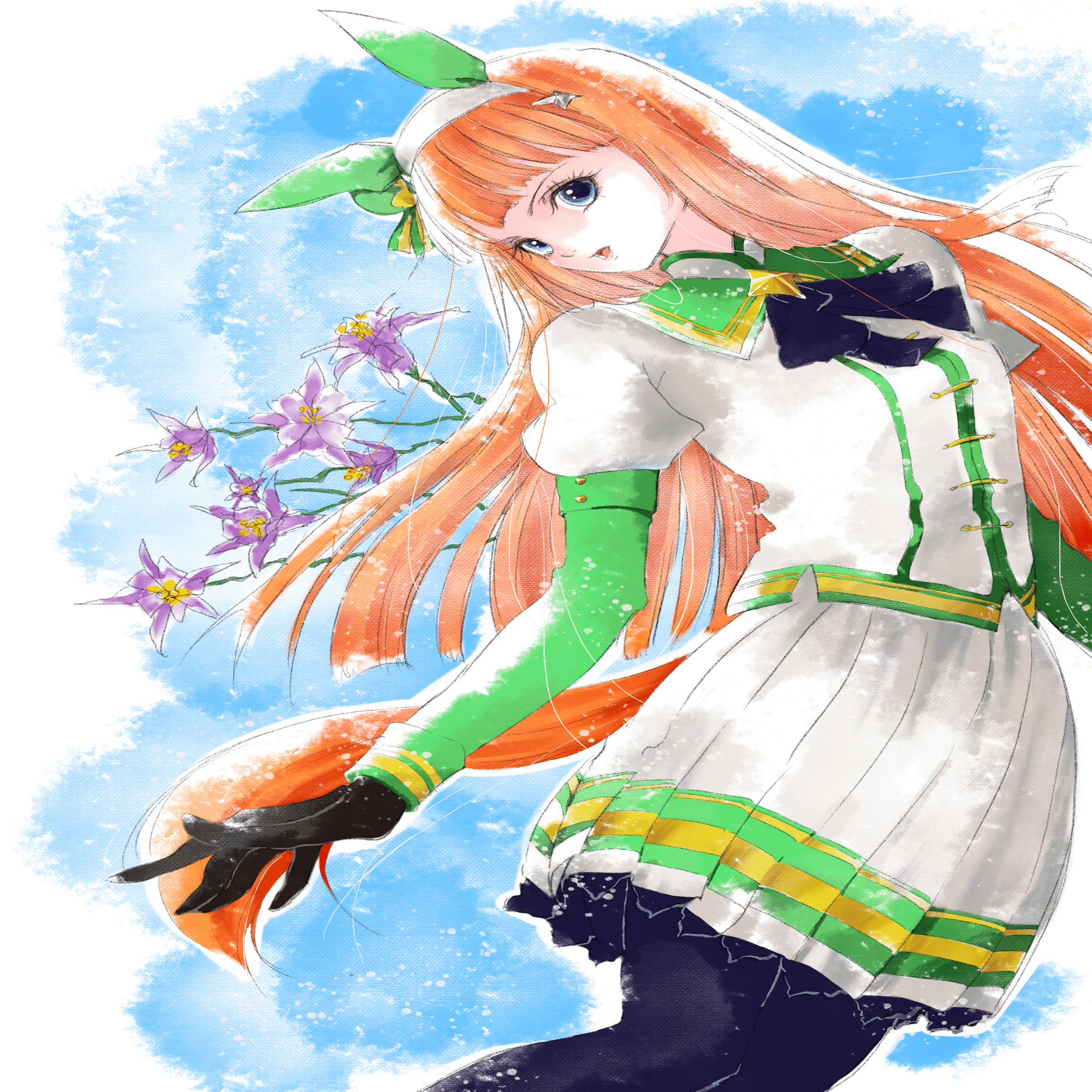 今日のイラスト#1 サイレンススズカ｜赤ぱん