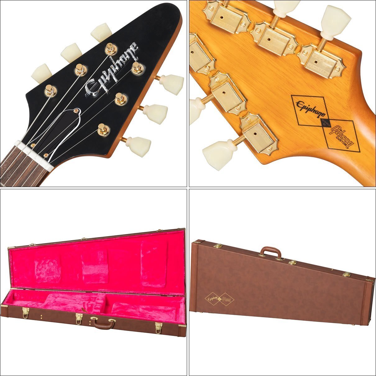 エピフォン・フライングⅤ 　５８コリーナ 韓国製 楽天市場】（お取り寄せ商品）Epiphone 1958 Korina Flying V