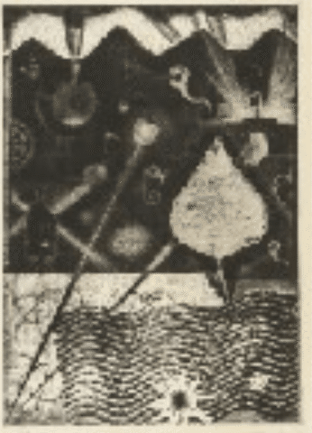 駒井哲郎】 銅版画 / メゾチント・ソフトグランドエッチング「海底の祭