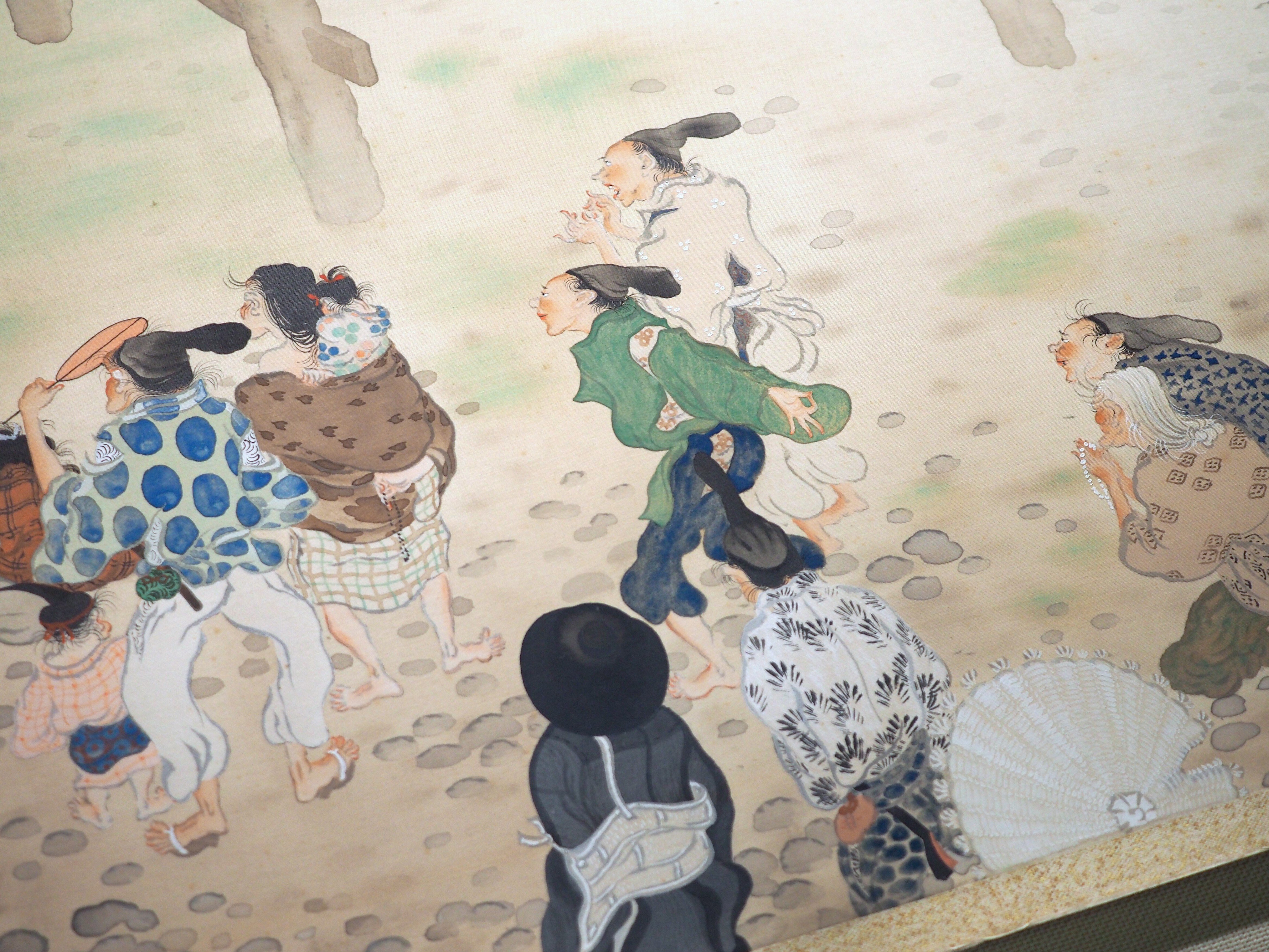 群像を生き生きと描く、前田青邨の出世作《神輿振（みこしぶり