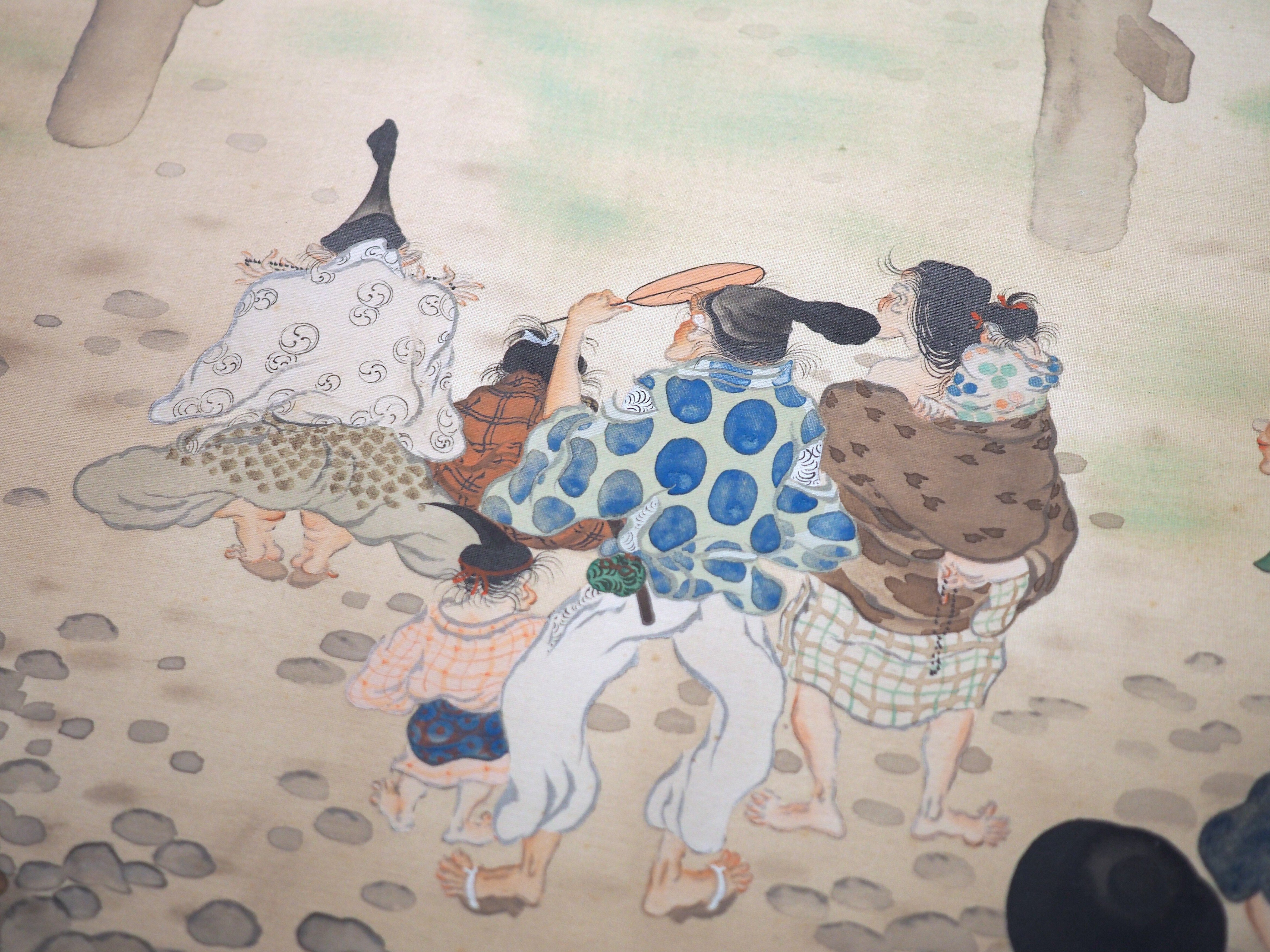 群像を生き生きと描く、前田青邨の出世作《神輿振（みこしぶり