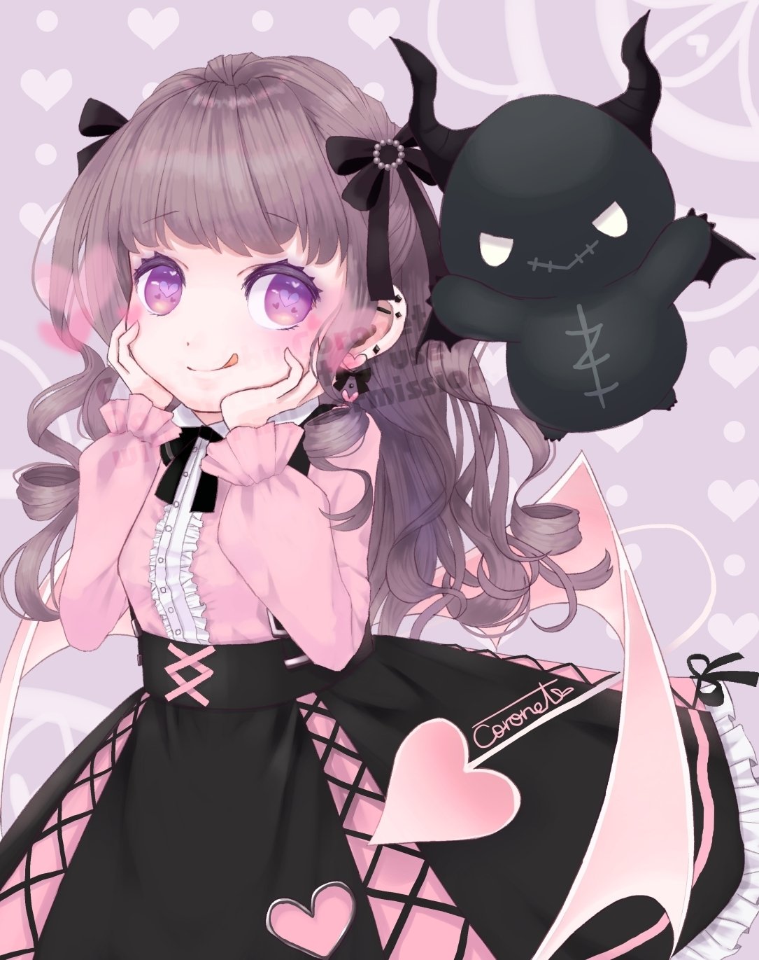 小悪魔ガール(ポケコロアバターイラスト)｜Coronet, image size:1085x1371