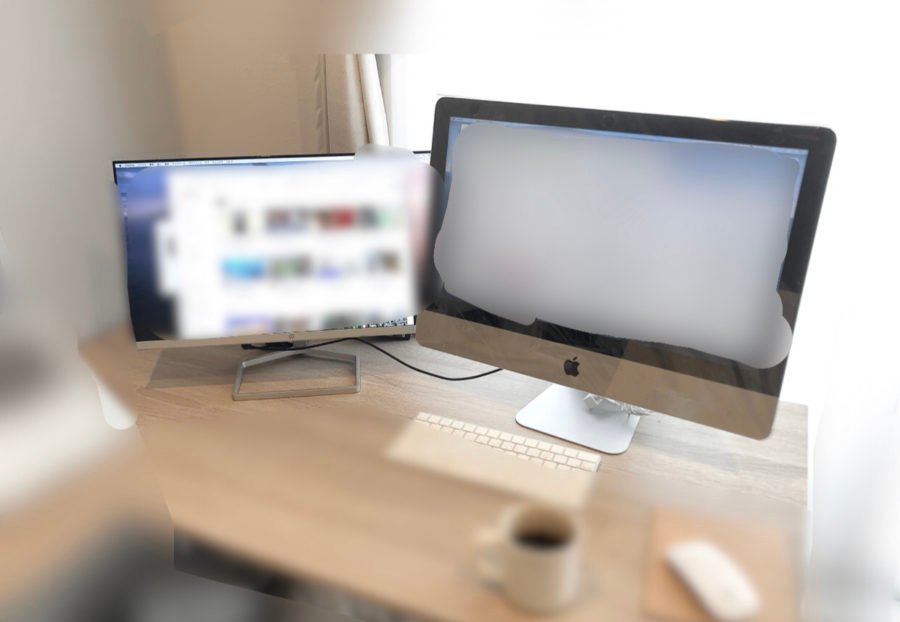 iMacとhpのモニターをマルチディスプレイ化