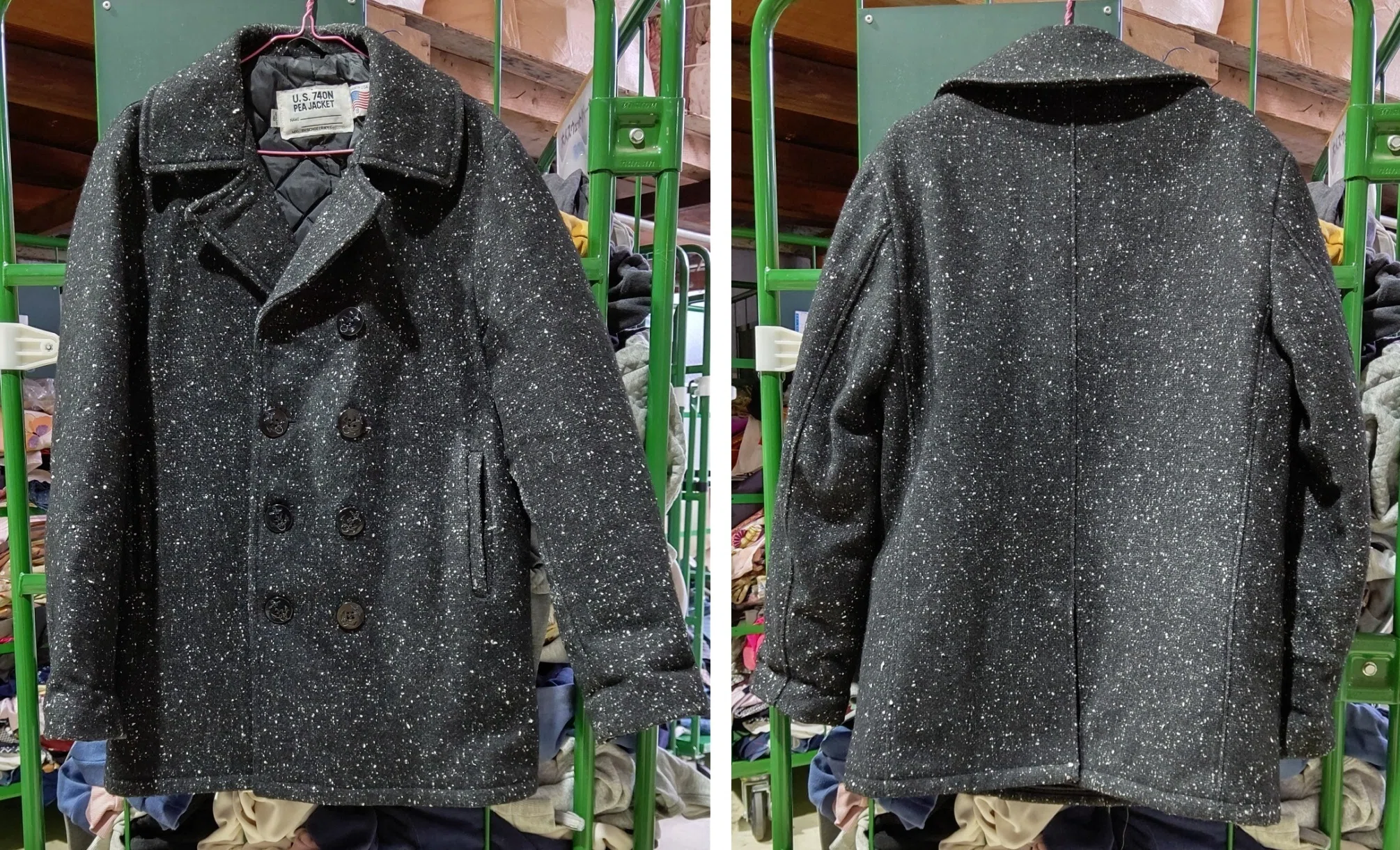 ショット　SCHOTT ピーコート　クレイジーパターン　L ビンテージ 希少 schott Pコート クレイジーパターン クレイジーパターン schott P