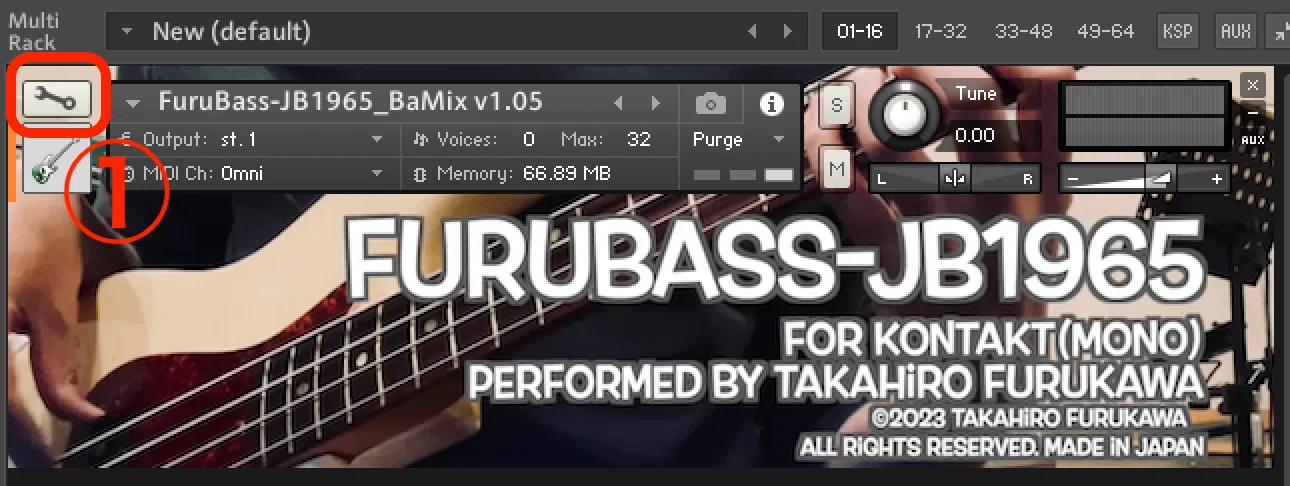 自作ベース音源FuruBass JB1965を仮想5弦ベースにする方法｜Furukawa