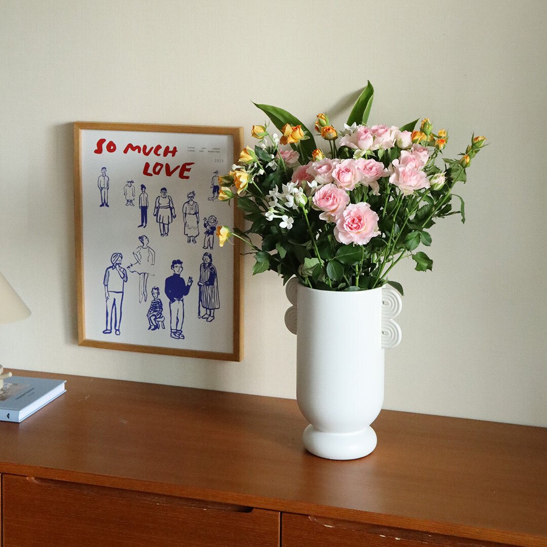 掛軸　花瓶と花 FLOWER VASE ZIGZAG 花器 花瓶 フラワーベース（フラワーベース
